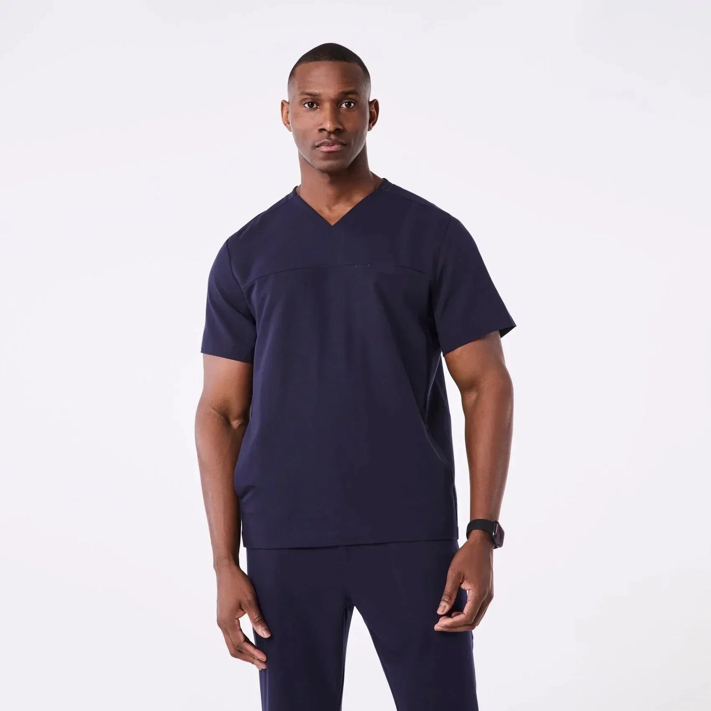 Men's V-Neck Scrub Top - Navy