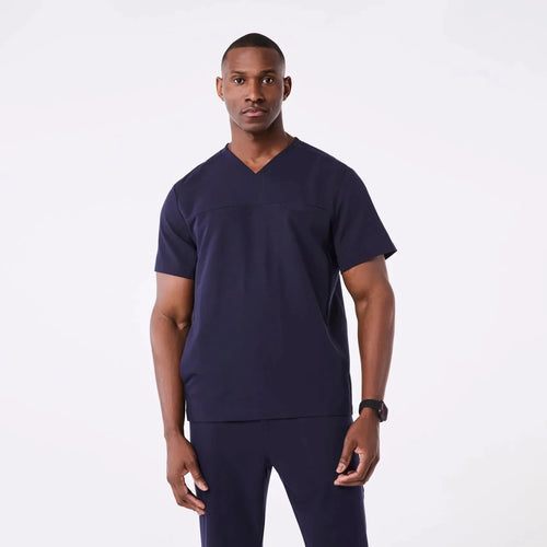 Men's V-Neck Scrub Top - Navy
