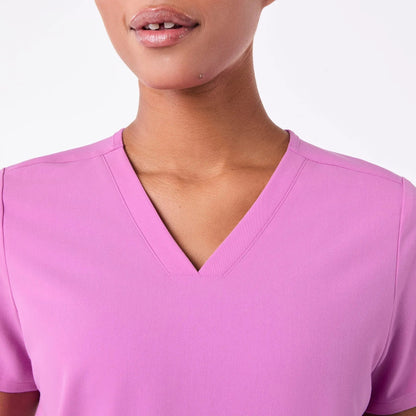 Women's Three-Pocket Scrub Top  - Pink Cloud
