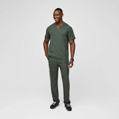 Men's Chisec Three-Pocket Scrub Top  - Moss