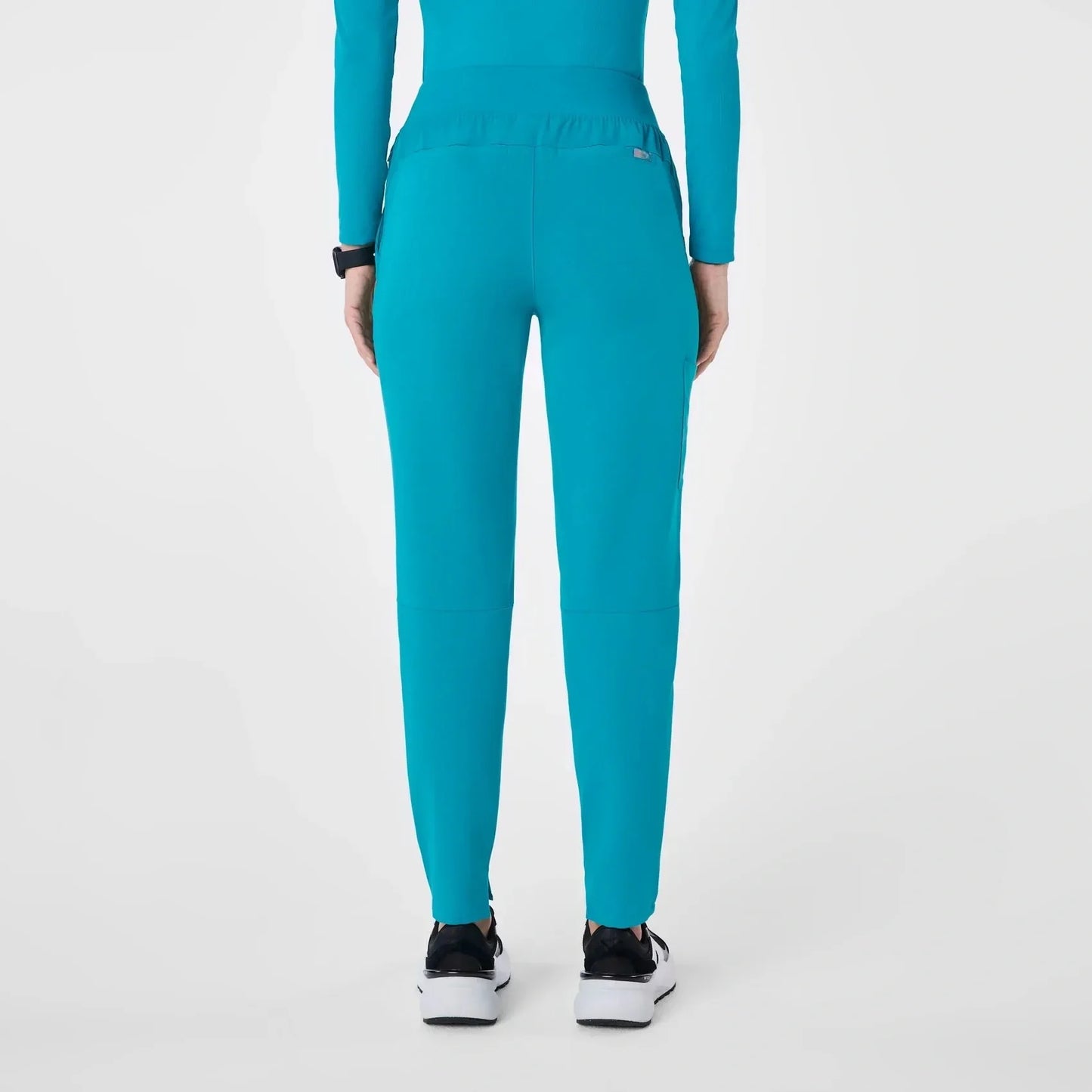 Women's High Waisted  Skinny Tapered Scrub Pants - Teal