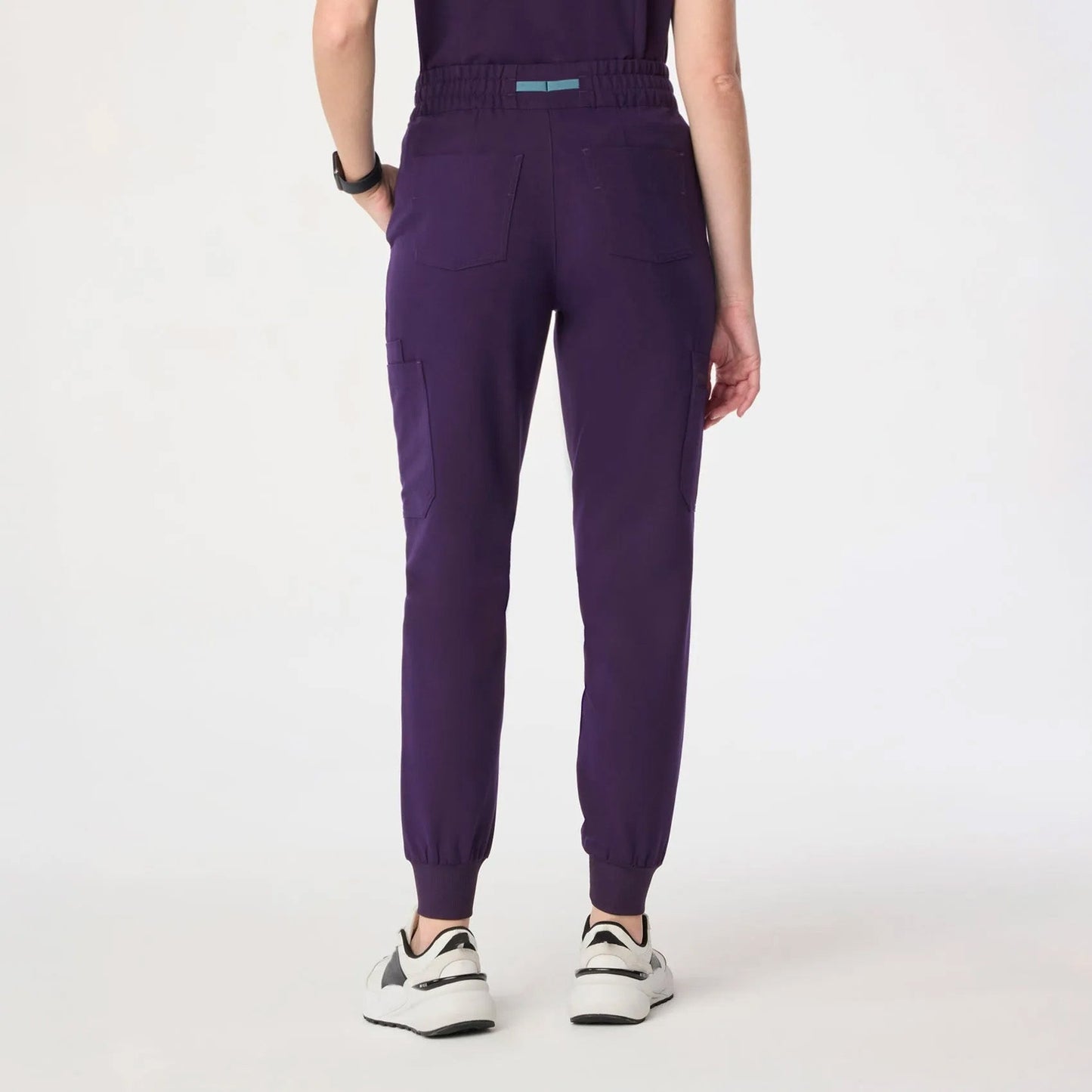 Women's High Waisted  Relaxed Jogger Scrub Pants - Purple Jam