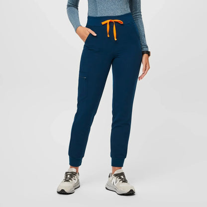 Women's High Waisted Zamora Jogger Scrub Pants - Deep Reef