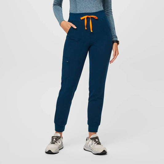 Women's High Waisted Zamora Jogger Scrub Pants - Deep Reef