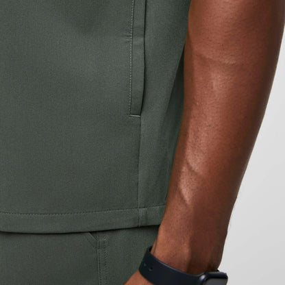 Men's Chisec Three-Pocket Scrub Top  - Moss