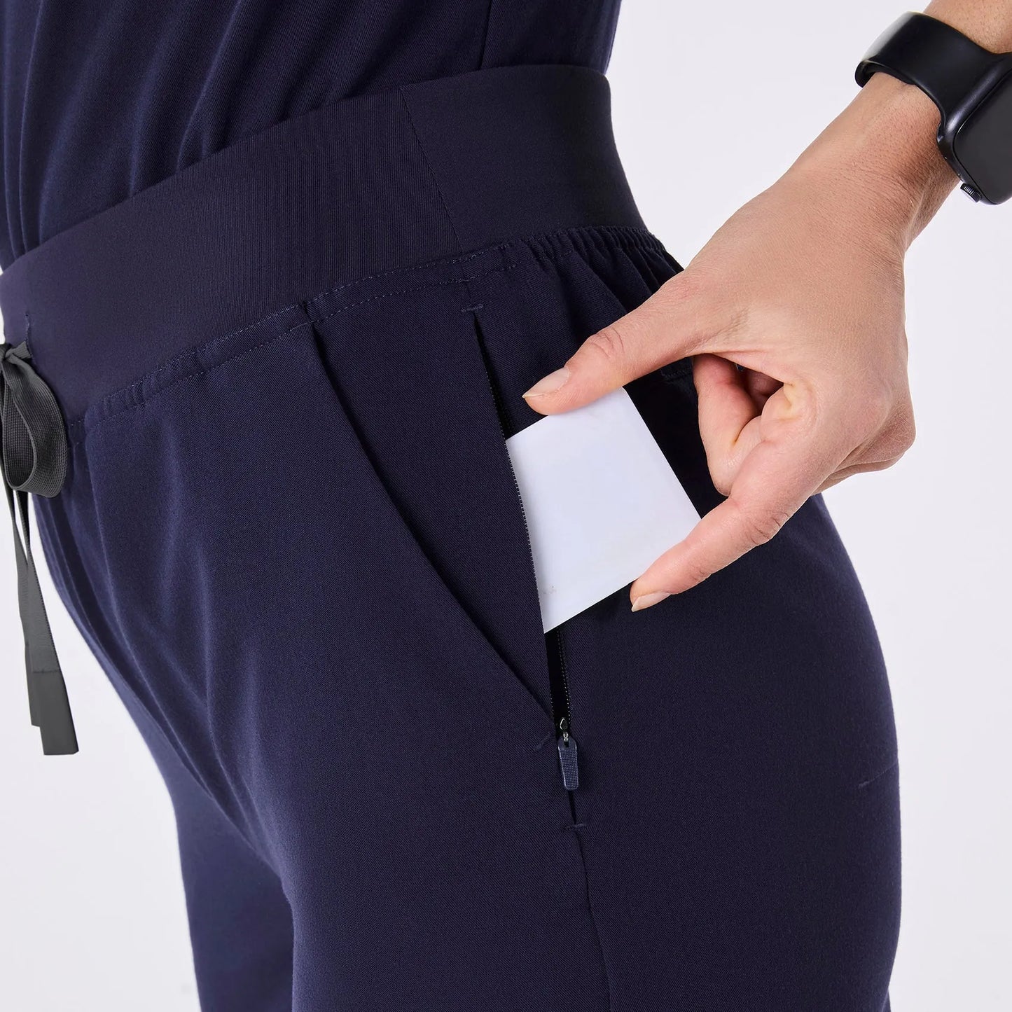 Women's High Waisted Skinny Tapered Scrub Pants - Navy