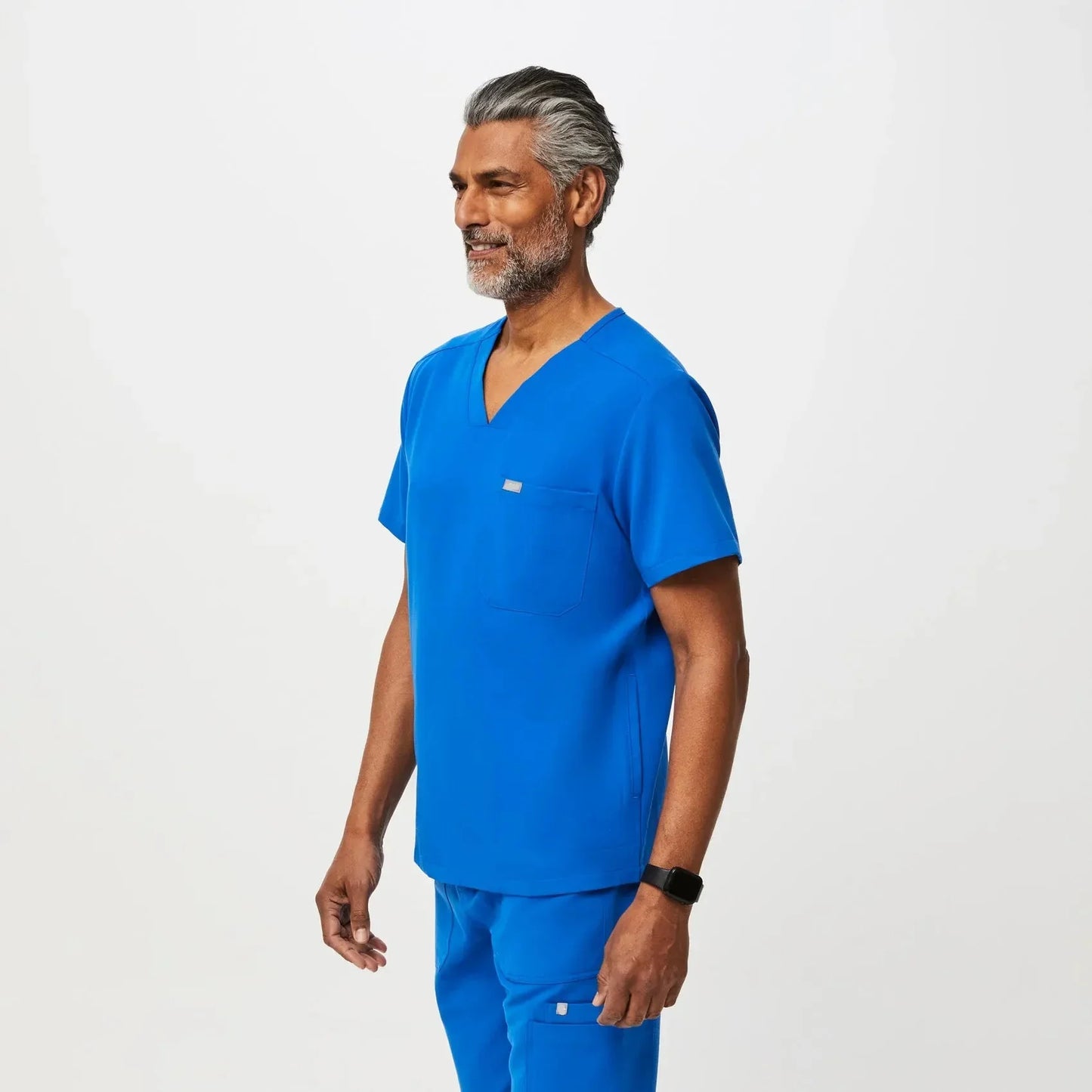 Men's Three-Pocket Scrub Top - Royal Blue