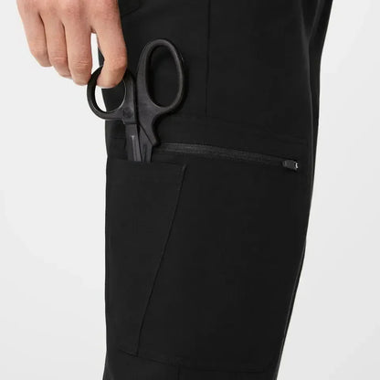 Women's High Waisted Relaxed Jogger Scrub Pants - Black