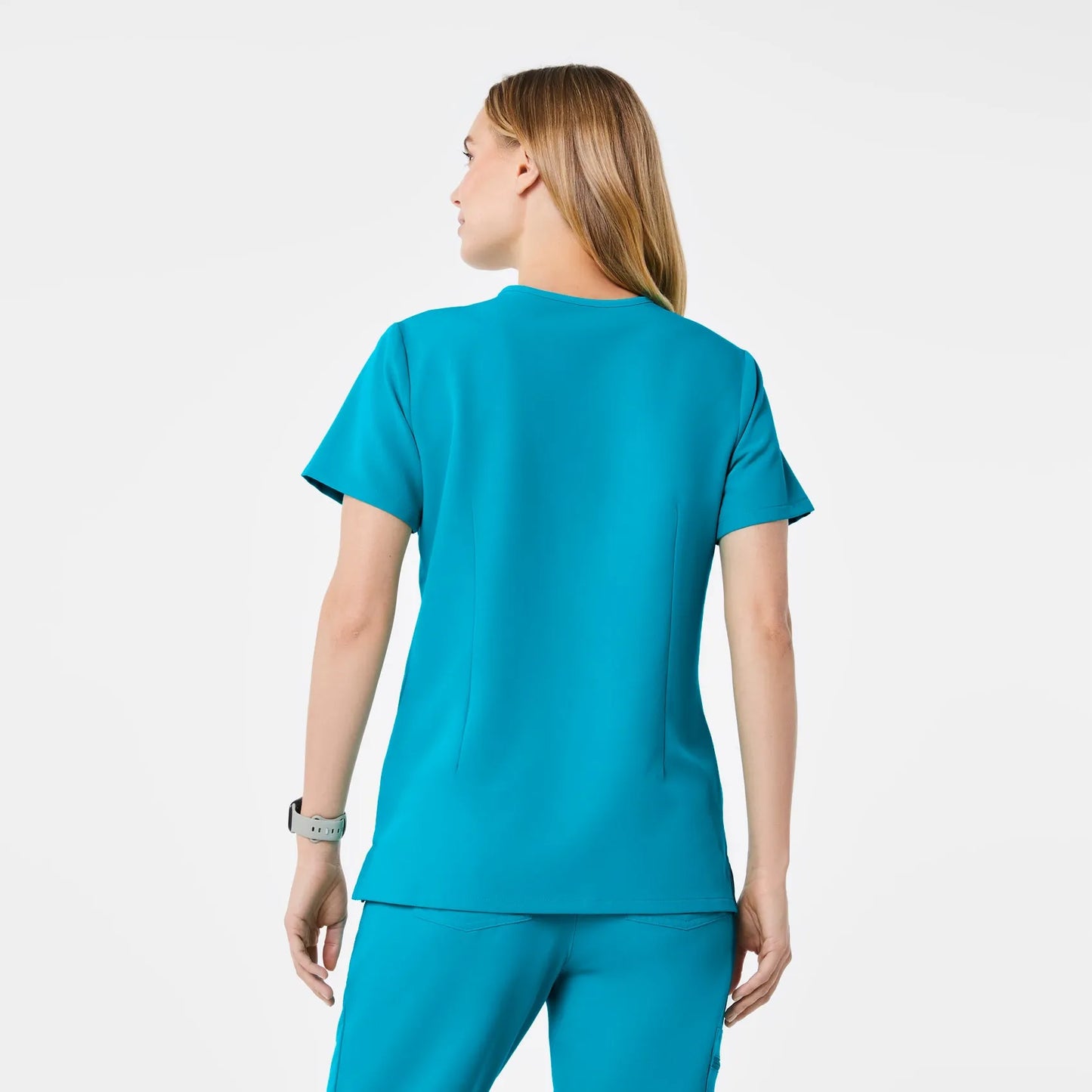 Women's  One-Pocket Scrub Top- Teal