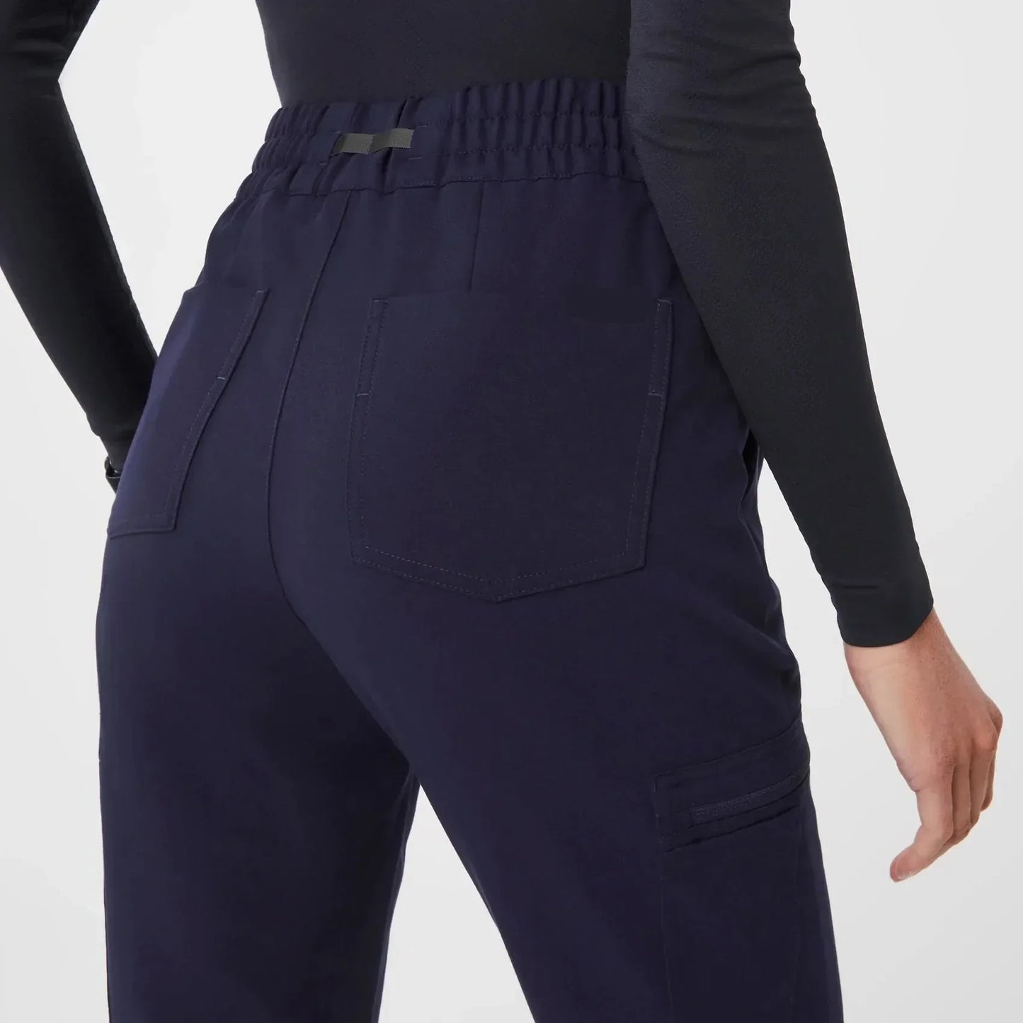 Women's High Waisted Uman Relaxed Jogger Scrub Pants - Navy