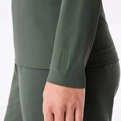 Women's Ribbed Longsleeve Underscrub - Moss