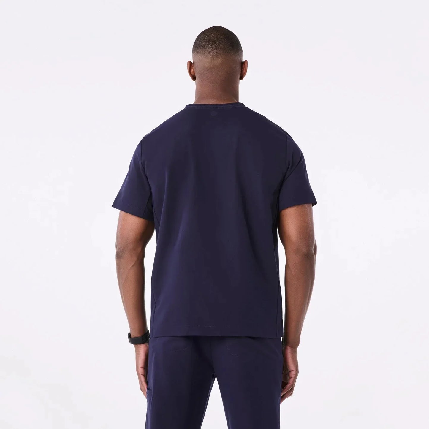 Men's V-Neck Scrub Top - Navy