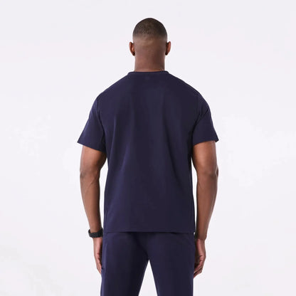 Men's V-Neck Scrub Top - Navy