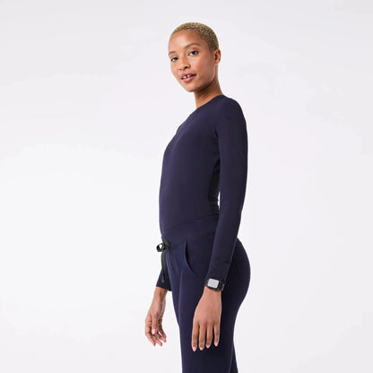 Women's Ribbed Longsleeve Underscrub - Navy