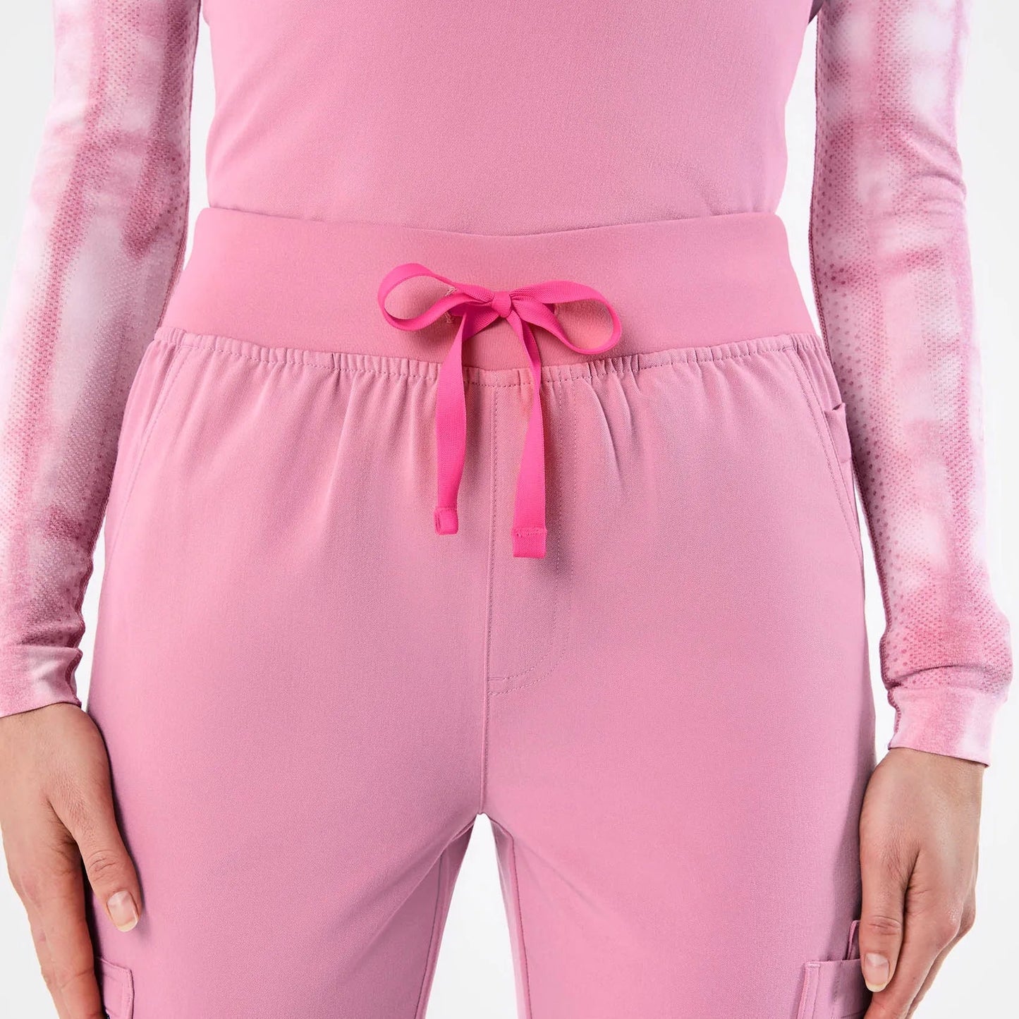 Women's High Waisted Skinny Scrub Pants - Chalk Pink