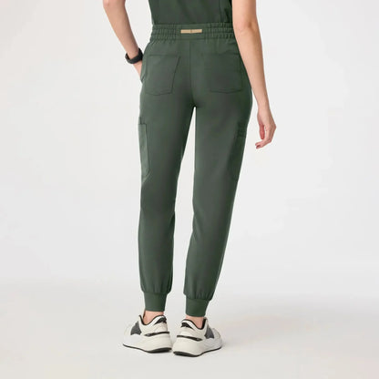 Women's High Waisted Relaxed Jogger Scrub Pants - Moss