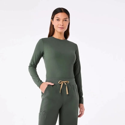 Women's Ribbed Longsleeve Underscrub - Moss